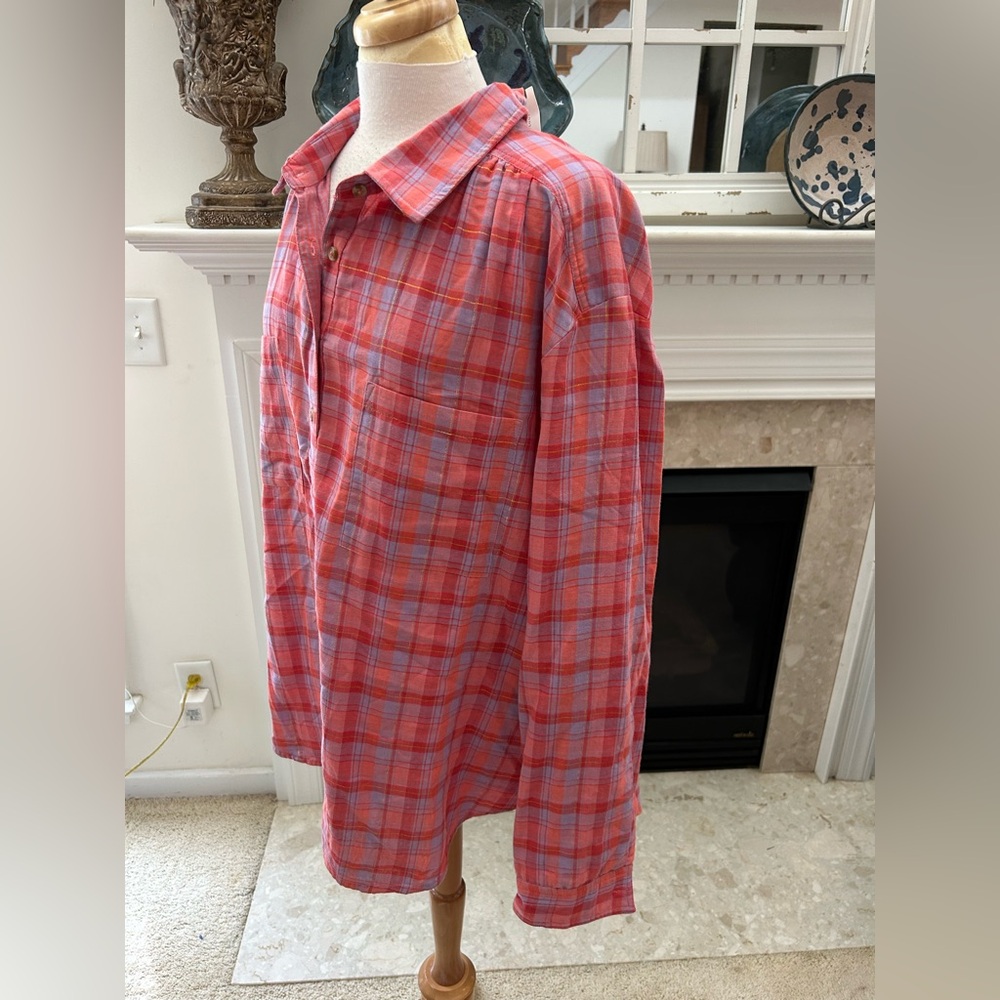 Anthro/Seen Worn Kept Plaid Button-Down Shirt - Picture 7 of 14